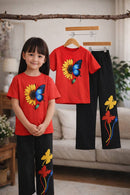 Short Sleeve & Long Pant Set